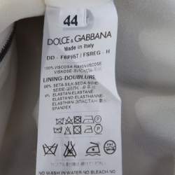 Dolce & Gabbana Monochrome Sphere Printed Midi Dress M