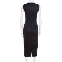 Pre Owned Dolce & Gabbana Black Sleveeless Midi Dress S