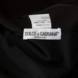 Pre Owned Dolce & Gabbana Black Sleveeless Midi Dress S