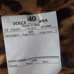 Pre Owned Dolce & Gabbana Navy Blue and Grey Striped Wool Tailored Blazer S