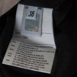 Pre Owned فستان دولتشي آند غابانا تويد فويل ذهبي مطبوع بلا أكمام S