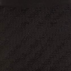 Pre Owned Dolce & Gabbana Black Textured Jacquard Leopard Print Lined Skirt M