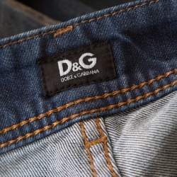 مملوكة مسبق ًا شورت دولتشي أند غابانا دنيم حواف بأساورنمط داكن أزرق داكن S