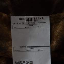 Pre Owned جاكيت بليزر دولتشي أند غابانا صوف حوافمزينة ترتر أسود M