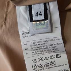 مملوكة مسبقًا قميص دولتشي آند غابانا قطن بني بأزرار أمامية أكمام طويلة M