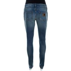 Pre Owned بنطلون جينز دولشي أند غابانا مجسم دنيم أزرق داكن S 