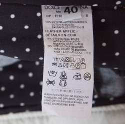 Pre Owned بنطلون جينز دولشي أند غابانا مجسم دنيم أزرق داكن S 