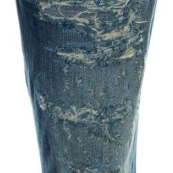 Pre Owned بنطلون جينز دولشي أند غابانا مجسم دنيم أزرق داكن S 