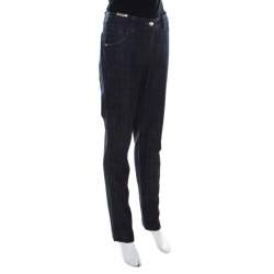 Dolce & Gabbana Indigo Dark Wash Denim Tapered Jeans L