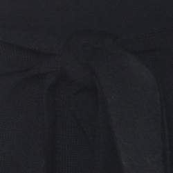 Pre Owned D&G Vintage Black Rib Knit Cropped Wrap Cardigan M