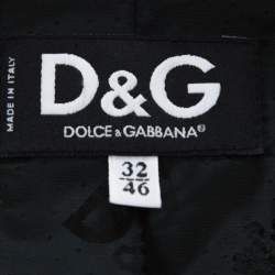 مملوكة مسبقًا جاكيت بليزر دي آند جي فينتدج قصير كلاسيكي مفصل قطيفة كستنائي L