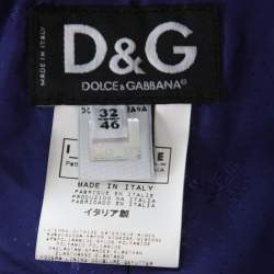 مملوكة مسبقًا D&G Vintage Black Stretch Knit Oversized Button Detail Cropped Blazer L 