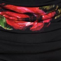 Dolce & Gabbana Floral Print Ruched Sleeveless Dress M