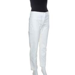 مملوكة مسبقًا Dolce & Gabbana White Cotton Denim Jeans M