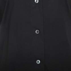 Pre Owned قميص دولتشي أند غابانا قطن سترتش أسود بأزرار أمامية مفصل S