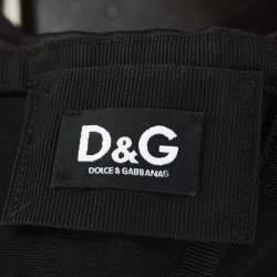 Pre Owned Dolce and Gabbana Black Silk Strapless Short Dress S