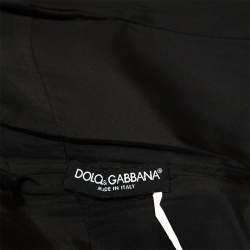 Pre Owned Dolce & Gabbana Black Taffeta Sleeveless Short Dress S