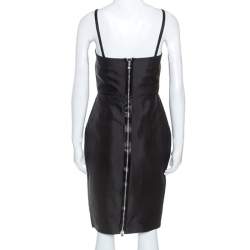 Pre Owned Dolce & Gabbana Black Taffeta Sleeveless Short Dress S