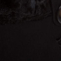 Dolce & Gabbana Black Wool Front Slit Detail Skirt M