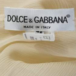 Pre Owned Dolce & Gabbana Vintage Cream Sheer Tunic Top M
