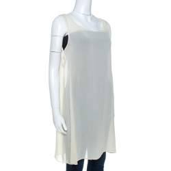 Pre Owned Dolce & Gabbana Vintage Cream Sheer Tunic Top M
