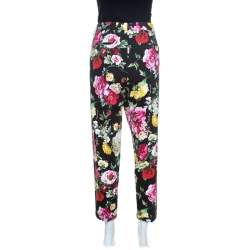 Pre Owned Dolce & Gabbana Multicolor Floral Printed Cotton Tapered Trousers XL 