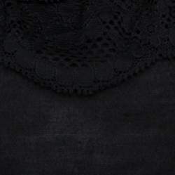 Dolce & Gabbana Black Knit Lace Trim Detail Mini Dress M