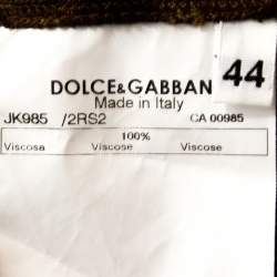 Pre Owned Dolce & Gabbana Animal Print Knit Sleeveless Top M