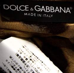 Pre Owned Dolce & Gabbana Animal Print Knit Sleeveless Top M