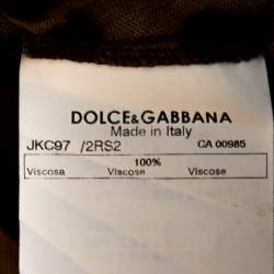 مملوكة مسبقًا كارديغان دولتشي أند غابانا رباط تريكو مطبوع نقشة الفهد M