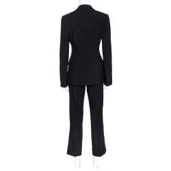 Pre Owned Dolce & Gabbana Black Wool Martini Trouser Suit S