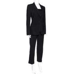 Pre Owned Dolce & Gabbana Black Wool Martini Trouser Suit S