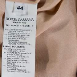 Pre Owned Dolce & Gabbana Naturel Lace Midi Skirt M