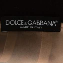 مملوكة مسبقًا Dolce & Gabbana Beige Rose Print Crepe Flounce Skirt S