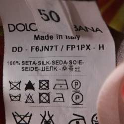 Pre Owned تونيك قفطان دولتشي  أند غابانا حرير شيفون مطبوع متعدد الألوان مقاس كبير جدًا (إكس لارج)