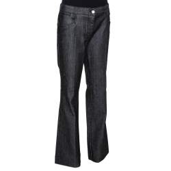 مملوكة مسبقًا بنطلون جينز دولتشي أند غابانا دينم أرجل واسعة مقاس كبير (لارج)