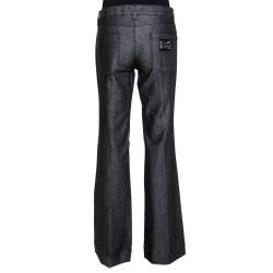 مملوكة مسبقًا بنطلون جينز دولتشي أند غابانا دينم أرجل واسعة مقاس كبير (لارج)