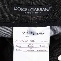 مملوكة مسبقًا بنطلون جينز دولتشي أند غابانا دينم أرجل واسعة مقاس كبير (لارج)