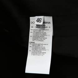 Pre Owned Dolce & Gabbana Black Satin Pencil Skirt L