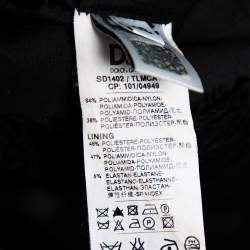 Pre Owned فستان ميني دولتشي أند غابانا دانتيل أسود مكشكش بلا حمالات مقاس متوسط - ميديوم