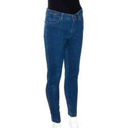 Pre Owned بنطلون جينز دولتشي أند غابانا "أودري" مجسم دنيم أزرق داكن مقاس وسط (ميديوم)