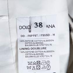 Pre Owned فستان دولتشي أند غابانا ميدي فضفاض قصات قطن تنقيط بولكا مونوكروم  S