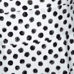 Pre Owned فستان دولتشي أند غابانا ميدي فضفاض قصات قطن تنقيط بولكا مونوكروم  S