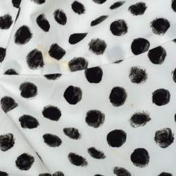 Pre Owned فستان دولتشي أند غابانا ميدي فضفاض قصات قطن تنقيط بولكا مونوكروم  S