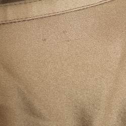 Pre Owned قميص دولتشي أند غابانا حرير بيج سترتش ساتان بأكمام طويلة مقاس كبير - لارج