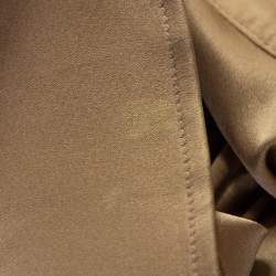 Pre Owned قميص دولتشي أند غابانا حرير بيج سترتش ساتان بأكمام طويلة مقاس كبير - لارج