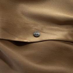 Pre Owned قميص دولتشي أند غابانا حرير بيج سترتش ساتان بأكمام طويلة مقاس كبير - لارج