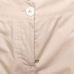 Pre Owned Dolce & Gabbana Beige Cotton Silk Flared Pants M