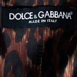 مملوكة مسبقًا تنورة دولتشي آند غابانا قطن سترتش أسود مفصل مقاس صغير - سمول