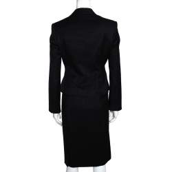 مملوكة مسبقًا تنورة دولتشي آند غابانا قطن سترتش أسود مفصل مقاس صغير - سمول